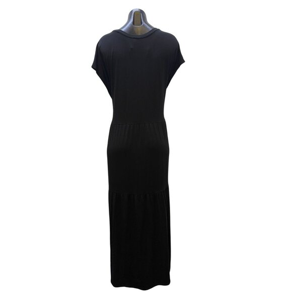 Eileen Fisher Black Drop Shoulder Dress XL - Picture 2 of 4
